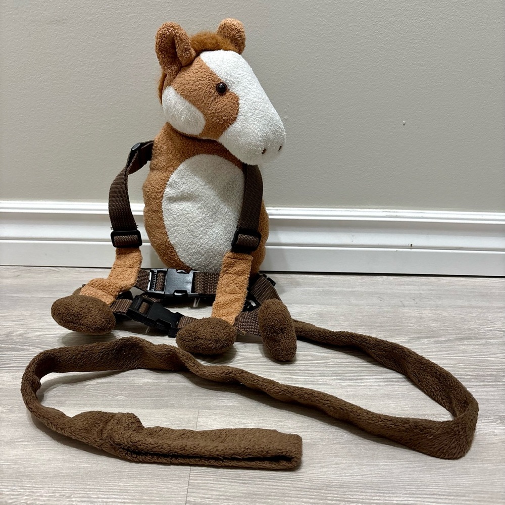 ✨$8 CLEAR-OUT✨ Toddler Horse Harness Backpack Handle Safety Tether Leash Brown
